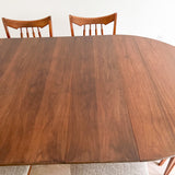 Mid Century Modern Walnut Dining Table w/ 3 Leaves