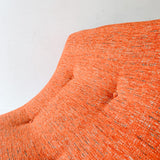 Mid Century Adrian Pearsall Wave Chaise w/ New Orange Upholstery