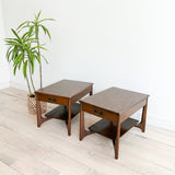 Pair of Formica Top End Tables w/ Sculpted Bases