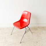 Vintage Red Shell Chair