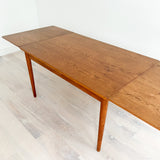 Mid Century Danish Oak Expandable Dining Table