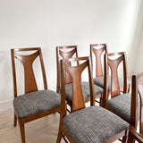 Set of 6 Walnut Dining Chairs by Blowing Rock Furniture