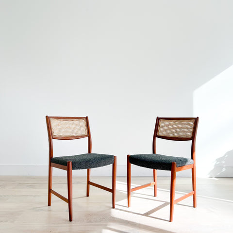 Pair of Skaraborgs Swedish Teak Dining Chairs