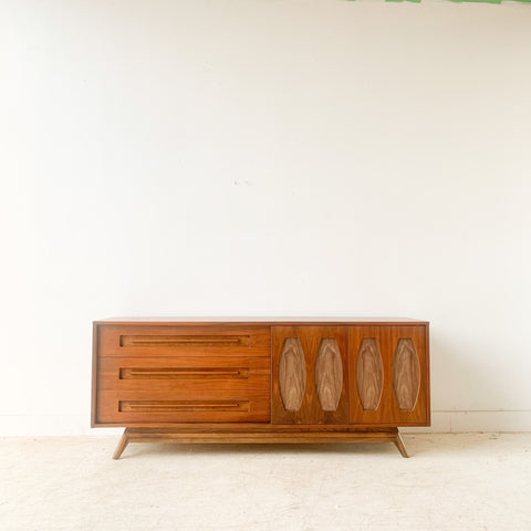 Mid Century Dresser with Sculpted Sliding Doors by Young