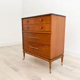 Kroehler Highboy Dresser w/ New Solid Walnut Top