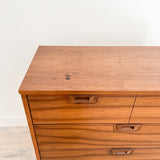 Mid Century Walnut Highboy Dresser