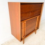 Walnut Highboy Dresser by Lane