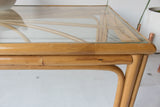Bamboo and Glass Coffee Table