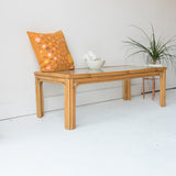 Bamboo and Glass Coffee Table