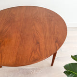 Danish Teak Dining Table w/ 2 Leaves by Arne Vodder