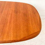 Danish Teak Dining Table with Sculpted Base