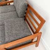 Danish Teak Sofa w/ New Grey Upholstery