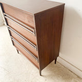 Mid Century Formica Top Highboy Dresser by Bassett