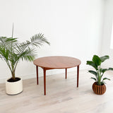 Danish Teak Dining Table w/ 2 Leaves by Arne Vodder