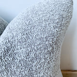 Nubby Grey/White Pillow 18x18