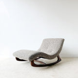 Mid Century Rocker Wave Chaise by Carson’s Furniture