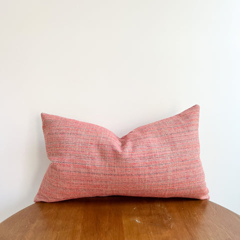 Pink Tweed Stripe Lumbar Pillow