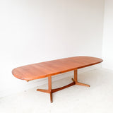 Danish Teak Dining Table with Sculpted Base