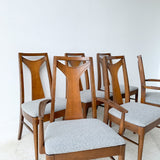 Set of 6 Kent Coffey Perspecta Dining Chairs w/ New Upholstery