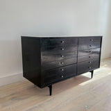 American of Martinsville Black Lacquered Low Dresser