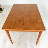 Mid Century Danish Oak Expandable Dining Table