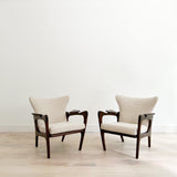 Pair of Adrian Pearsall Wingback Lounge Chairs