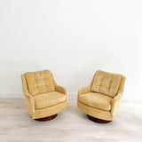 Pair of Swivel Rockers w/ New Upholstery - Attributed to Adrian Pearsall