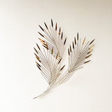 Mid Century Feather Sculpture Metal Art