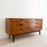 Mid Century Low 6 Drawer Dresser