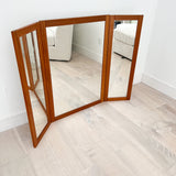 Danish Teak TriFold Mirror