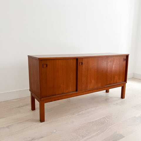 Danish Teak Sideboard w/ Sliding Doors