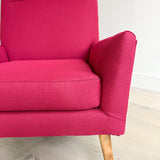 Mid Century Lounge Chair w/ New Pink Upholstery