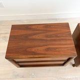 Pair of Mid Century Walnut Nightstands