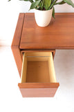 Danish Teak Desk with Floating Cabinets