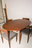 Danish Teak Oval Dining Table with 1 Leaf