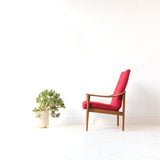 Mid Century Red Lounge Chair