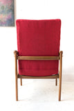 Mid Century Red Lounge Chair