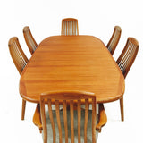 Danish Teak Dining Table & 6 Preben Schou Chairs