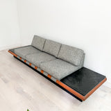 Adrian Pearsall Platform Sofa w/ Slate End Tables - New Upholstery