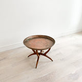 Vintage End Table w/ Copper Tray