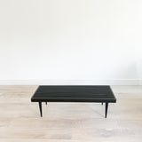 Mid Century Black Slat Bench