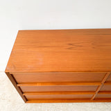 Vintage Teak 6 Drawer Dresser on Plinth Base