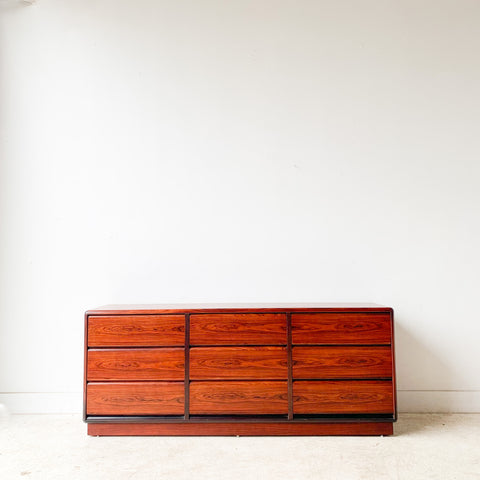 Rosewood 9 Drawer Dresser by Brouer