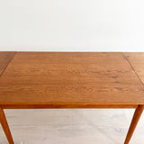 Mid Century Danish Oak Expandable Dining Table