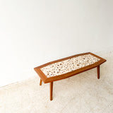 Mid Century Walnut Coffee Table w/ Tile Top