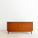 Mid Century Danish Teak & Oak Low Dresser