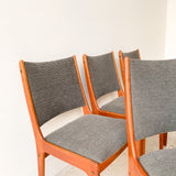 Set of 6 Danish Teak Uldum Mobelfabrik Dining Chairs - New Upholstery