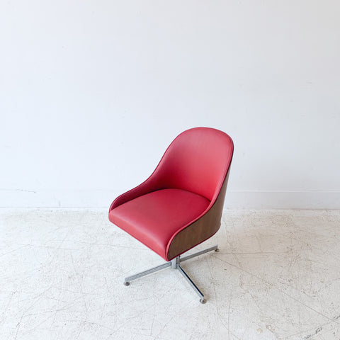Mid Century Bentwood Chair w/ Red Vinyl