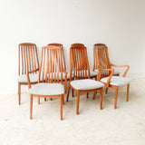 Set of 7 Danish Teak Preben Schou Dining Chairs w/ New Upholstery