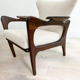 Pair of Adrian Pearsall Wingback Lounge Chairs